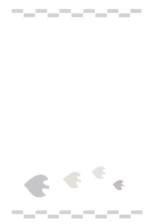 縦書き・魚柄デザイン2の喪中はがき背景画像（文字なし）