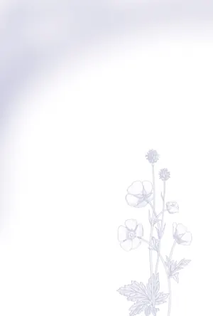 縦書き・花柄デザイン(6)の喪中はがき背景画像(文字なし)