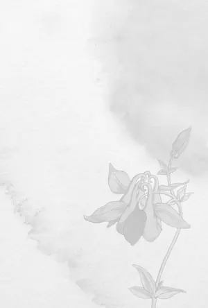 縦書き・モノクロ(白黒)植物柄デザイン(1)の喪中はがき背景画像(文字なし)