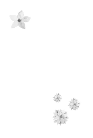 縦書き・モノクロ(白黒)花柄デザイン(4)の喪中はがき背景画像(文字なし)