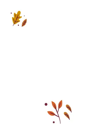 縦書き・かわいい植物柄デザインの喪中はがき背景画像(文字なし)