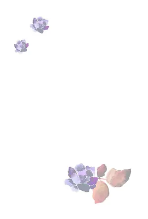 縦書き・花柄デザイン(10)の喪中はがき背景画像(文字なし)