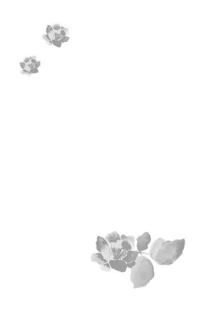 縦書き・モノクロ(白黒)花柄デザイン(5)の喪中はがき背景画像(文字なし)