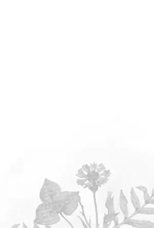縦書き・モノクロ(白黒)花と草柄デザインの喪中はがき背景画像(文字なし)