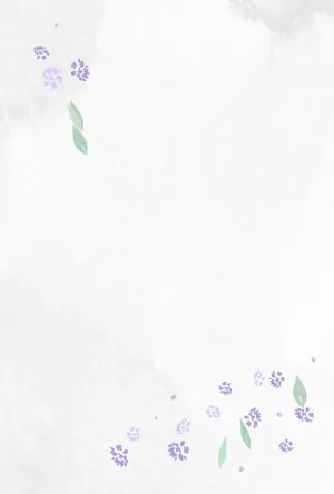 縦書き・シックな花と葉の柄デザインの喪中はがき背景画像(文字なし)