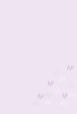 縦書き・紫色草柄デザインの喪中はがき背景画像(文字なし)