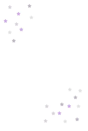 縦書き・かわいい花柄デザイン（1）の喪中はがき背景画像（文字なし）