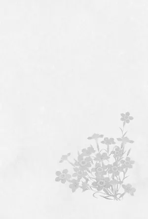 縦書き・シックな花柄モノクロ（白黒）デザインの喪中はがき背景画像（文字なし）