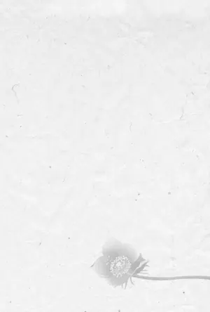 縦書き・ベーシックな花柄モノクロ（白黒）デザインの喪中はがき背景画像（文字なし）