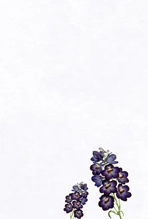 縦書き・高級感のある花柄デザインの喪中はがき背景画像（文字なし）