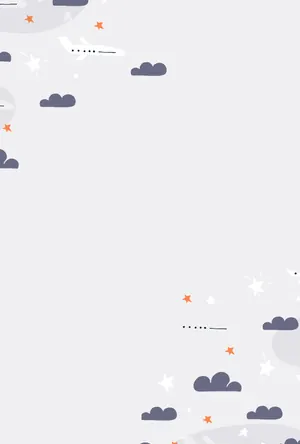 縦書き・夜空のデザインの喪中はがき背景画像（文字なし）