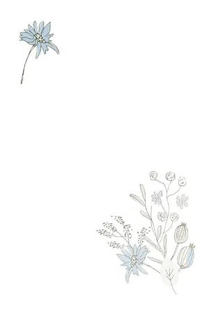 縦書き・モダンな植物柄デザインの喪中はがき背景画像（文字なし）