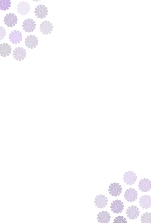 縦書き・かわいい菊の花デザインの喪中はがき背景画像（文字なし）