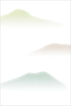 縦書き・風景・山柄デザインの喪中はがき背景画像（文字なし）