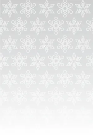 縦書き・モノクロ(白黒)雪の結晶柄おしゃれデザインの喪中はがき背景画像(文字なし)