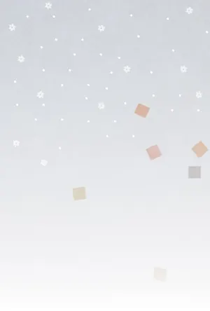 縦書き・和紙風雪の結晶柄おしゃれデザインの喪中はがき背景画像(文字なし)