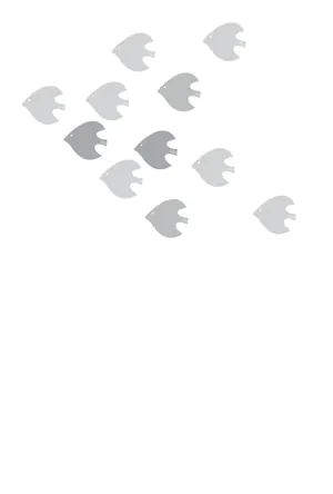 縦書き・魚柄デザインの喪中はがき背景画像（文字なし）