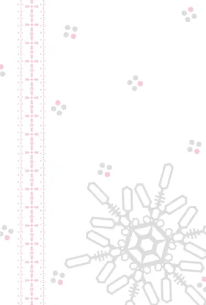 縦書き・雪の結晶柄デザイン(1)の喪中はがき背景画像(文字なし)