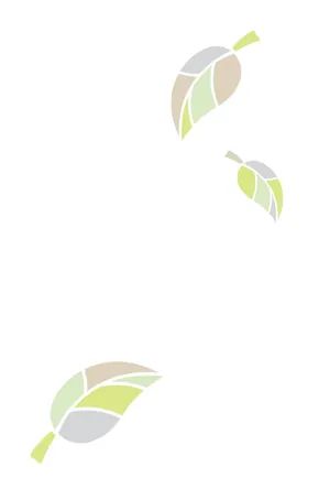 縦書き・葉柄デザインの喪中はがき背景画像（文字なし）