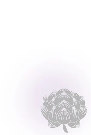 縦書き・オシャレな蓮柄デザインの喪中はがき背景画像(文字なし)