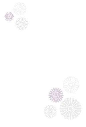 縦書き・シンプルな菊柄デザインの喪中はがき背景画像(文字なし)