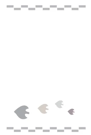 横書き・魚柄デザイン2の喪中はがき背景画像(文字なし)