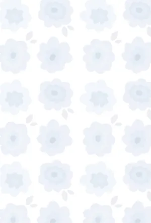 横書き・マリメッコ風おしゃれ柄デザインの喪中はがき背景画像（文字なし）